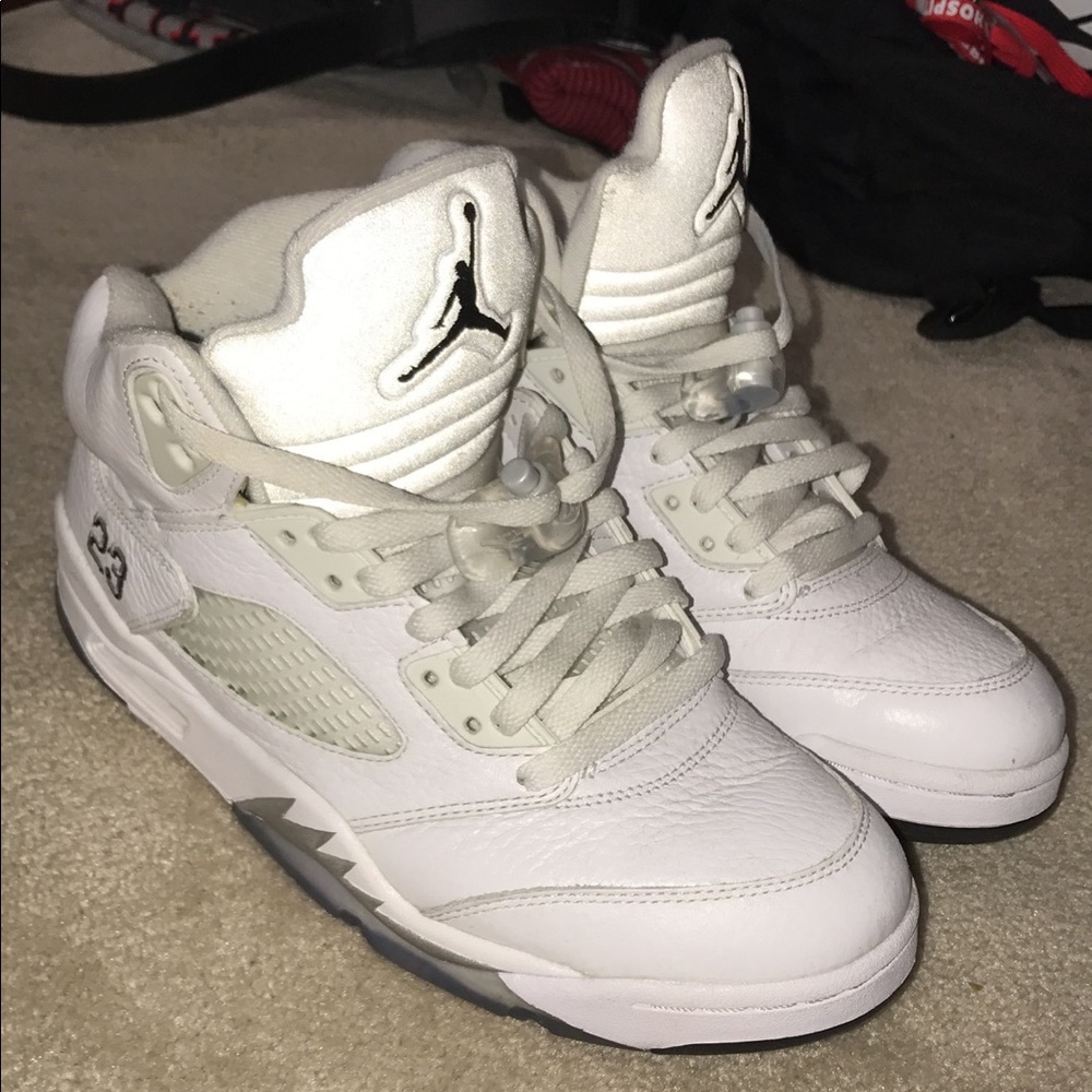 Air Jordan 5s "White Metallic"